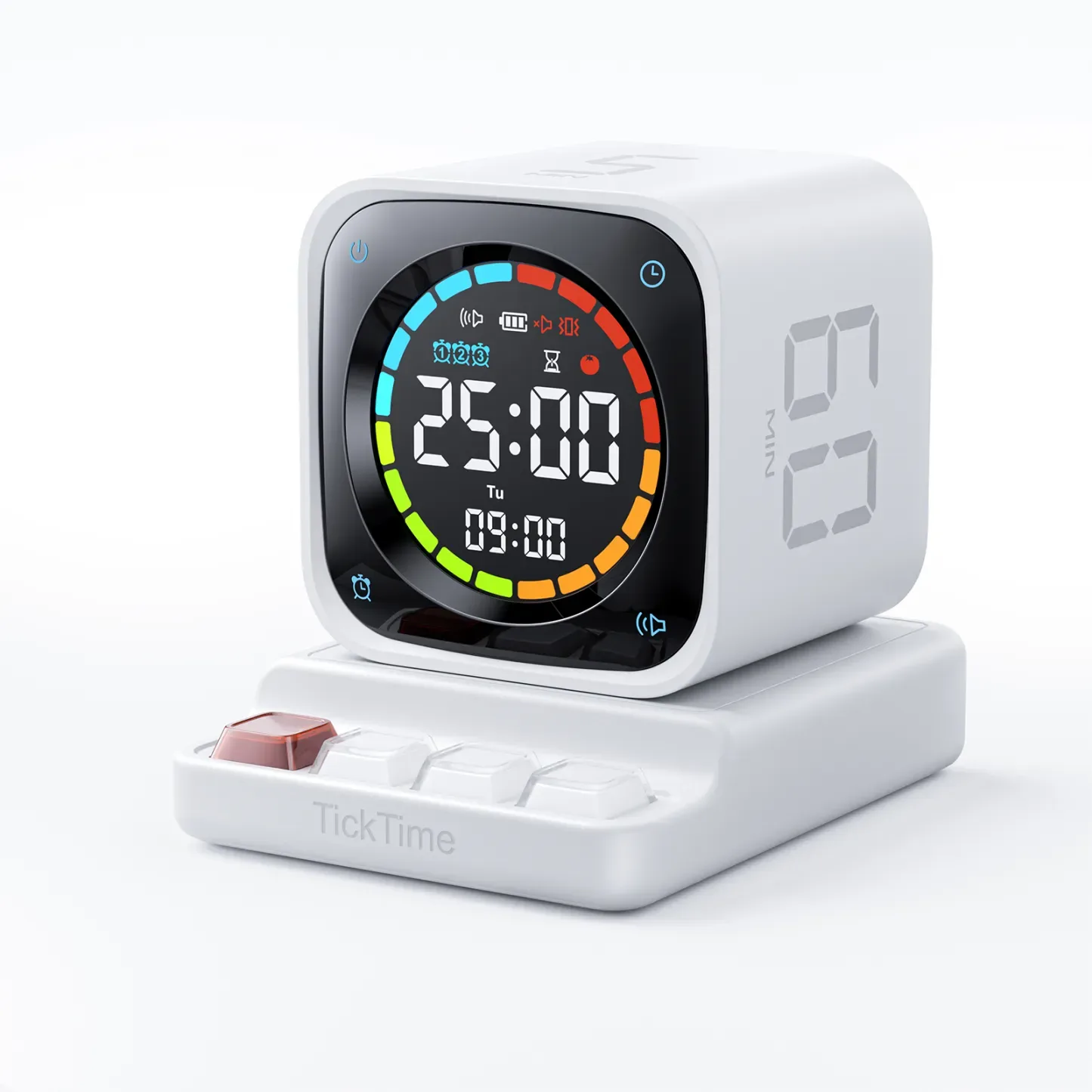 TICKTIME POMODORO TIMER CUBE WHITE TK3