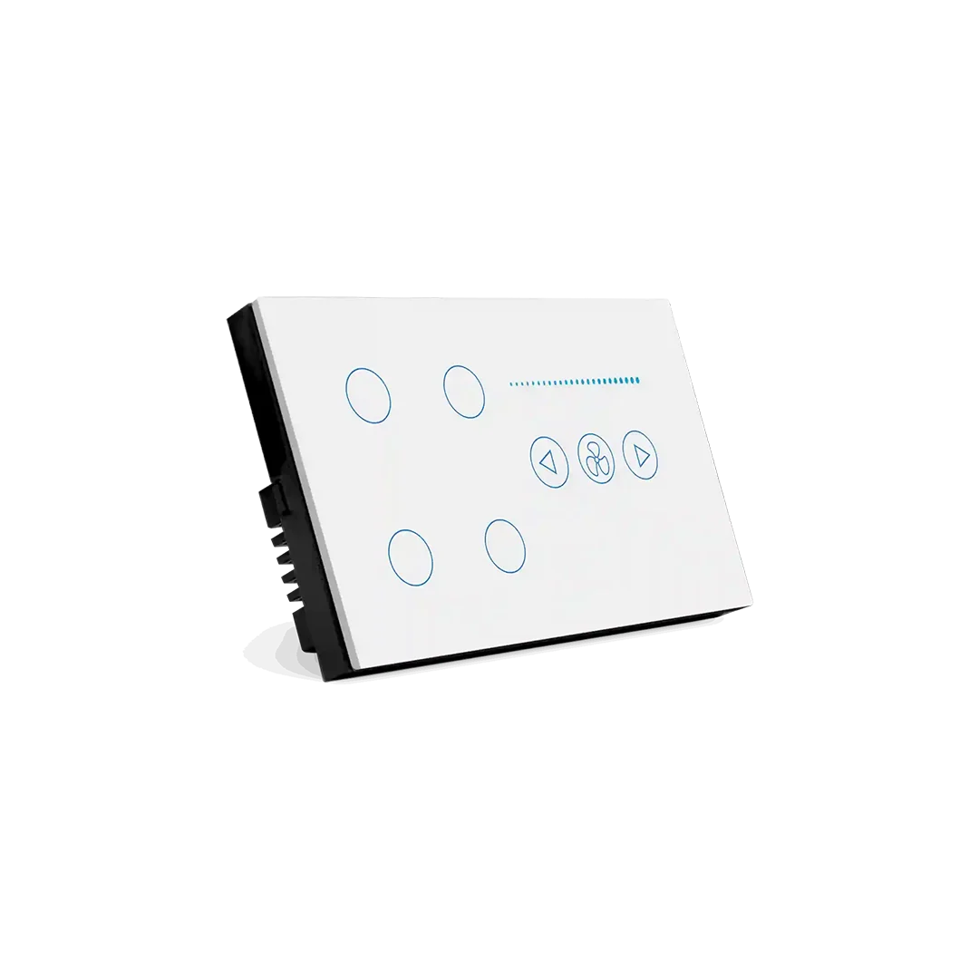 SMART 4 GANG LIGHT& 1 FAN SWITCH WHITE