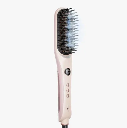 WAVYTALK STEAMBRUSH PRO STEAM STRAIGHTENER BRUSH PINK B3