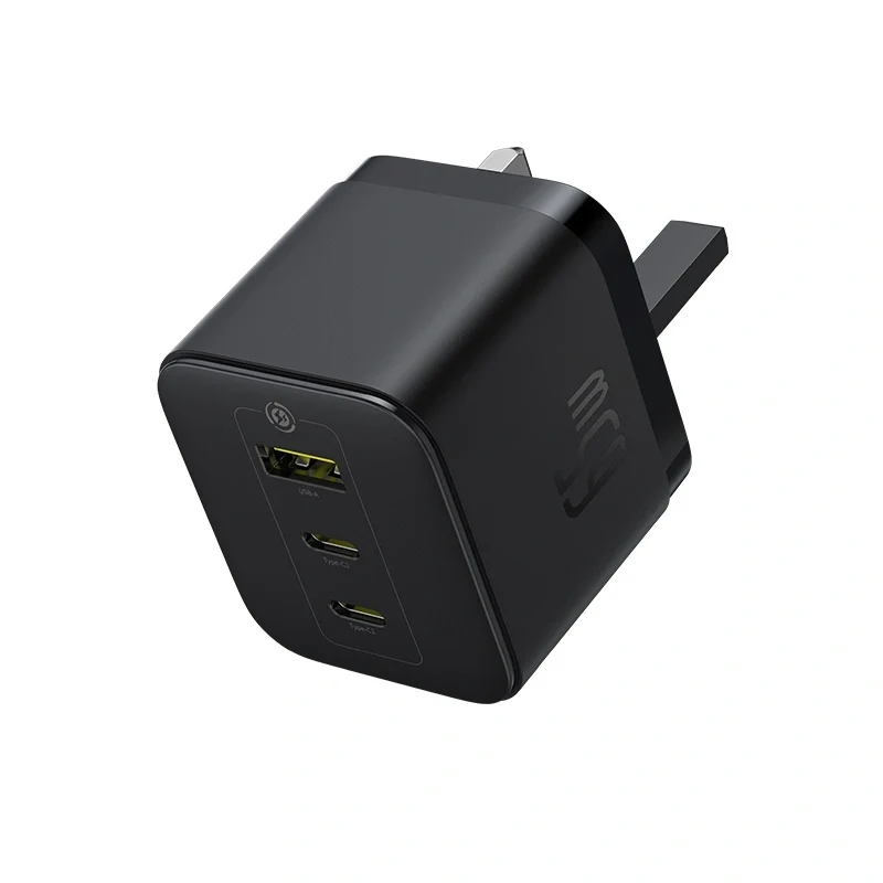 BASEUS PALM FAST CHARGER 2C+U 65W CLUSTER BLACK WITH MINI WHITE TYPE C TO TYPE C 100W 1M CABLE P1011160D113