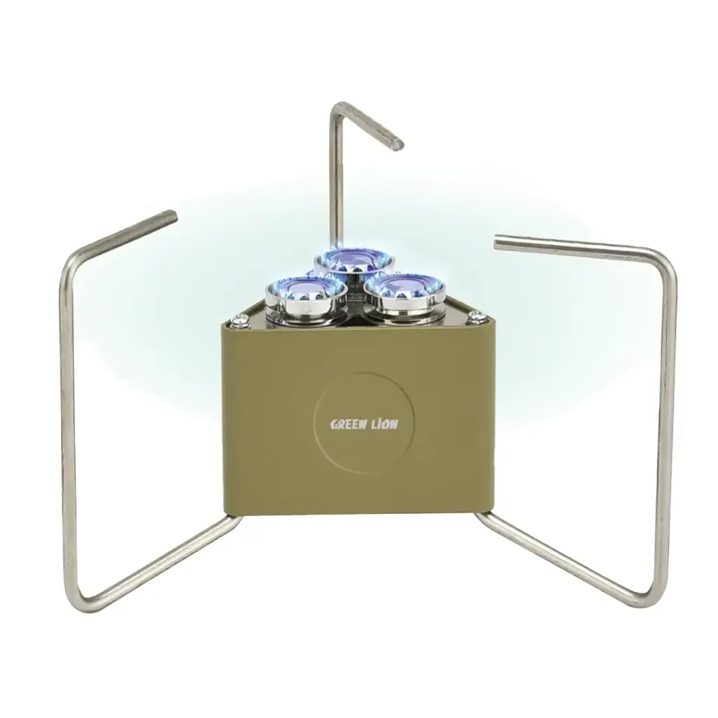 GREEN LION 3 BURNER FOLDABLE CAMPING STOVE KHAKI GN3BRNFLDCSK