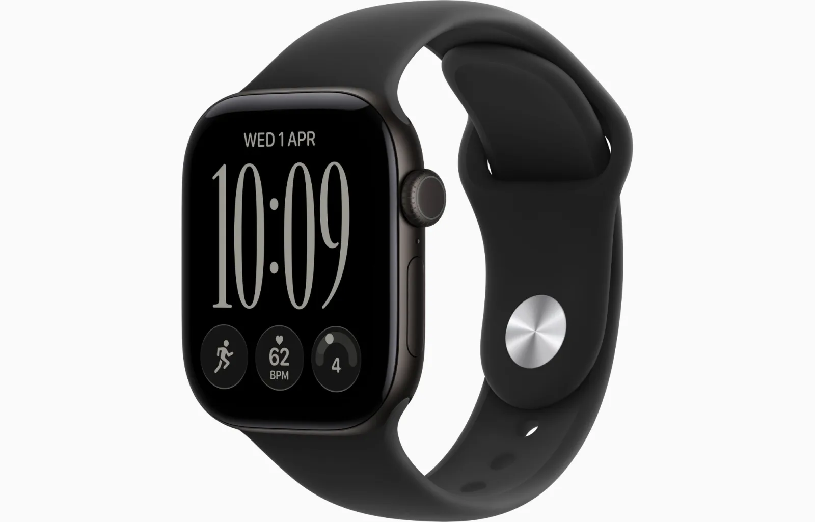 APPLE WATCH SERIES 12 42MM GPS BLACK ALUMINUM CASE WITH BLACK SPORT BAND S-M MJEA4AFA