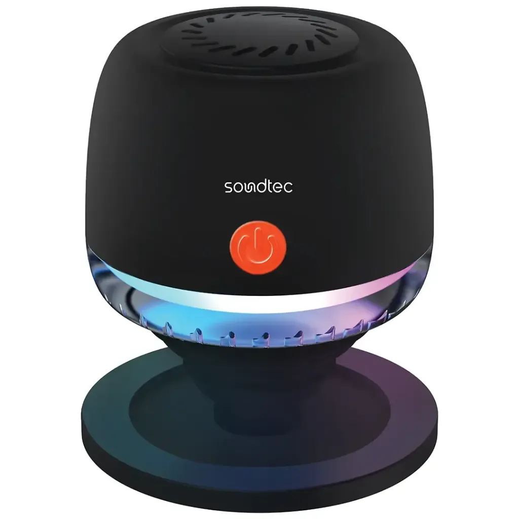 PORODO SOUNDTEC SNAP VIBE MAGNETIC RGB MINI SPEAKER BLACK PDSTRWMBK