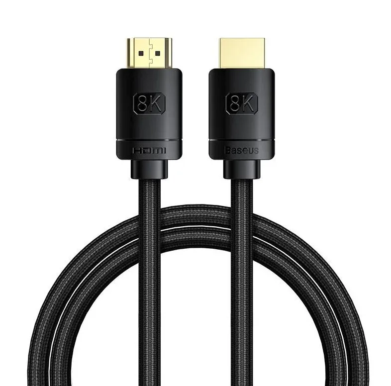 BASEUS HIGH DEFINITION SERIES HDMI 8K TO HDMI 8K 2M BLACK CABLE CAKGQ-K01