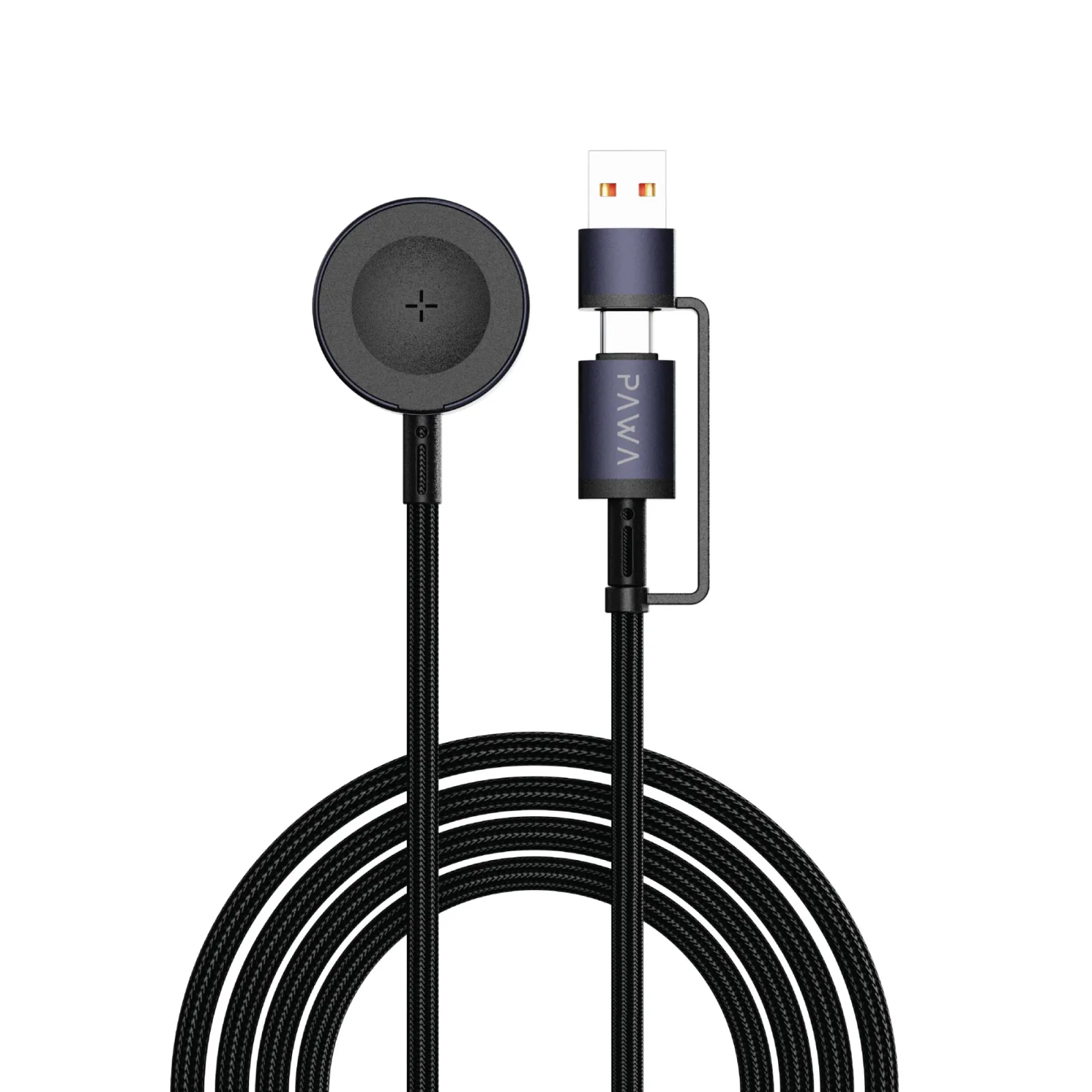 PAWA HYBRID DUAL CONNECTOR APPLE WATCH CHARGER BLACK PW-TA3115W3-BK