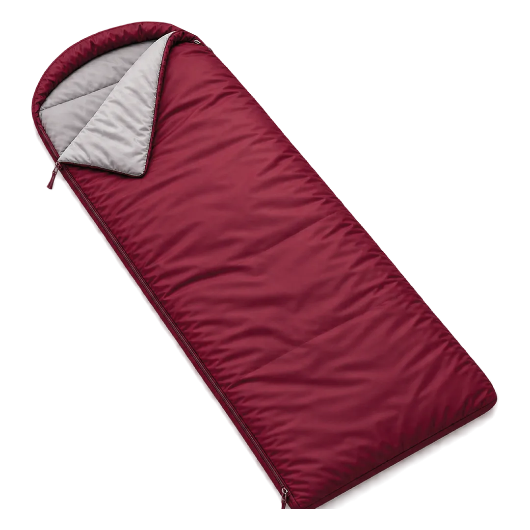 PORODO LIFESTYLE SPLASH RESISTANT SLEEPING BAG BURGUNDY PDLFSTFY01BG