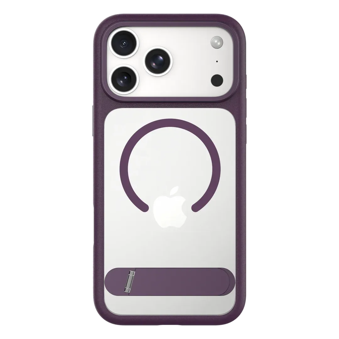LEVELO MATTEO IPHONE 18 PRO MAX MAGSAFE FOLD OUT METAL KICKSTAND CASE BURGUNDY LVLMTO18PMBUR