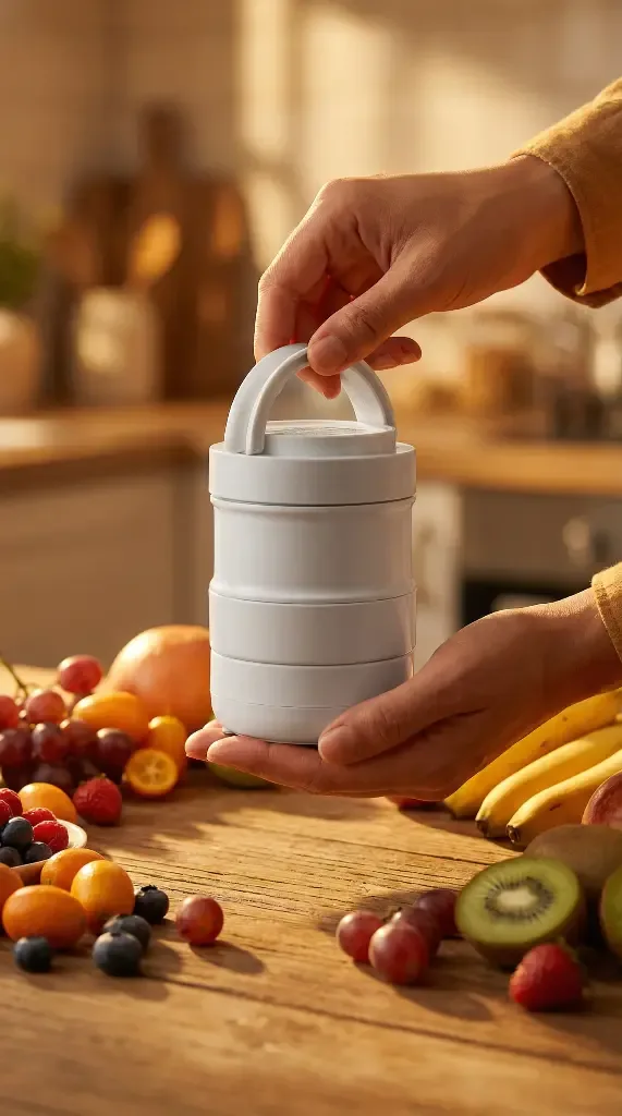 GREEN LION COLLAPSIBLE PORTABLE JUICER 500ML WHITE GNCOLPJUCRWH thumbnail 2