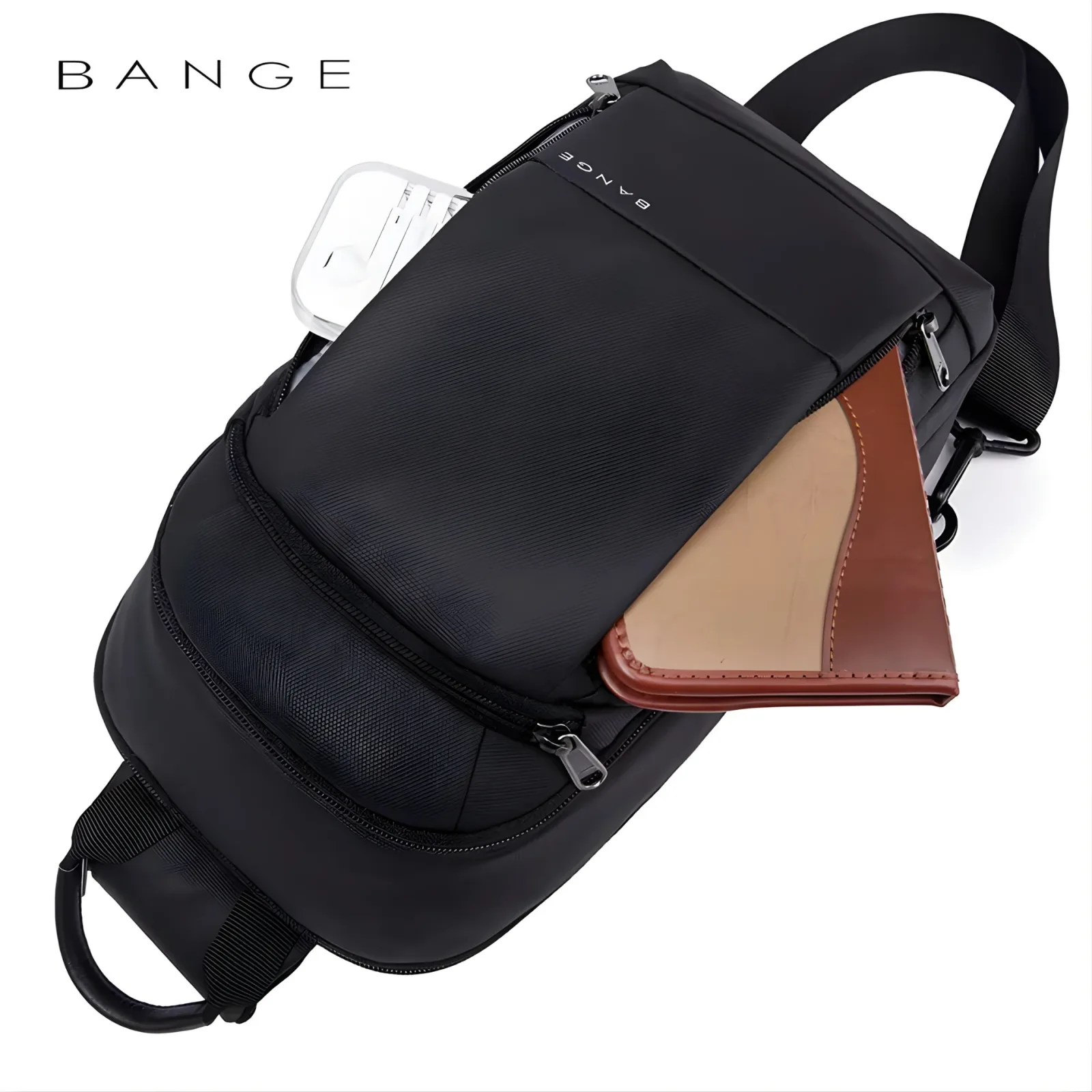 BANGE SLING BAG BLACK BG-1911 thumbnail 2