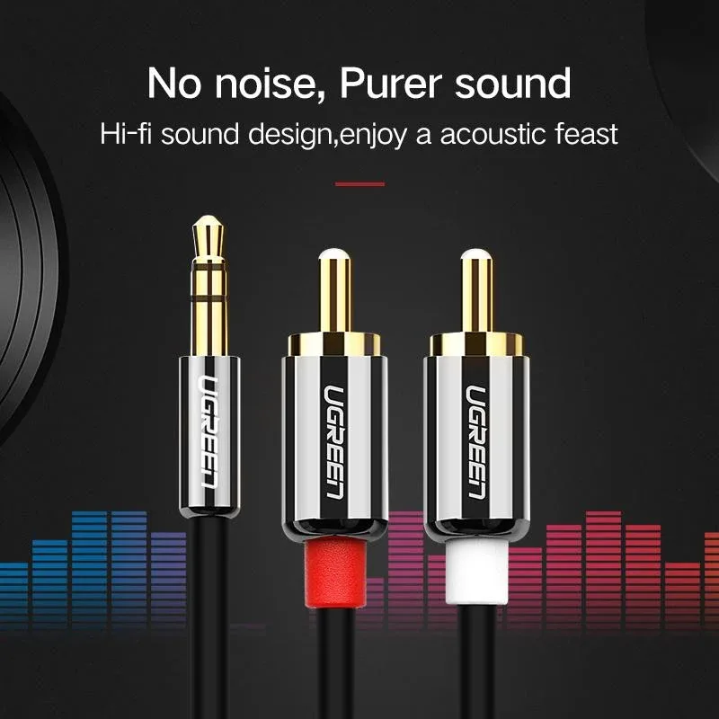 UGREEN AV102 3.5MM TO 2RCA MM AUDIO CABLE 2M 10510 thumbnail 3