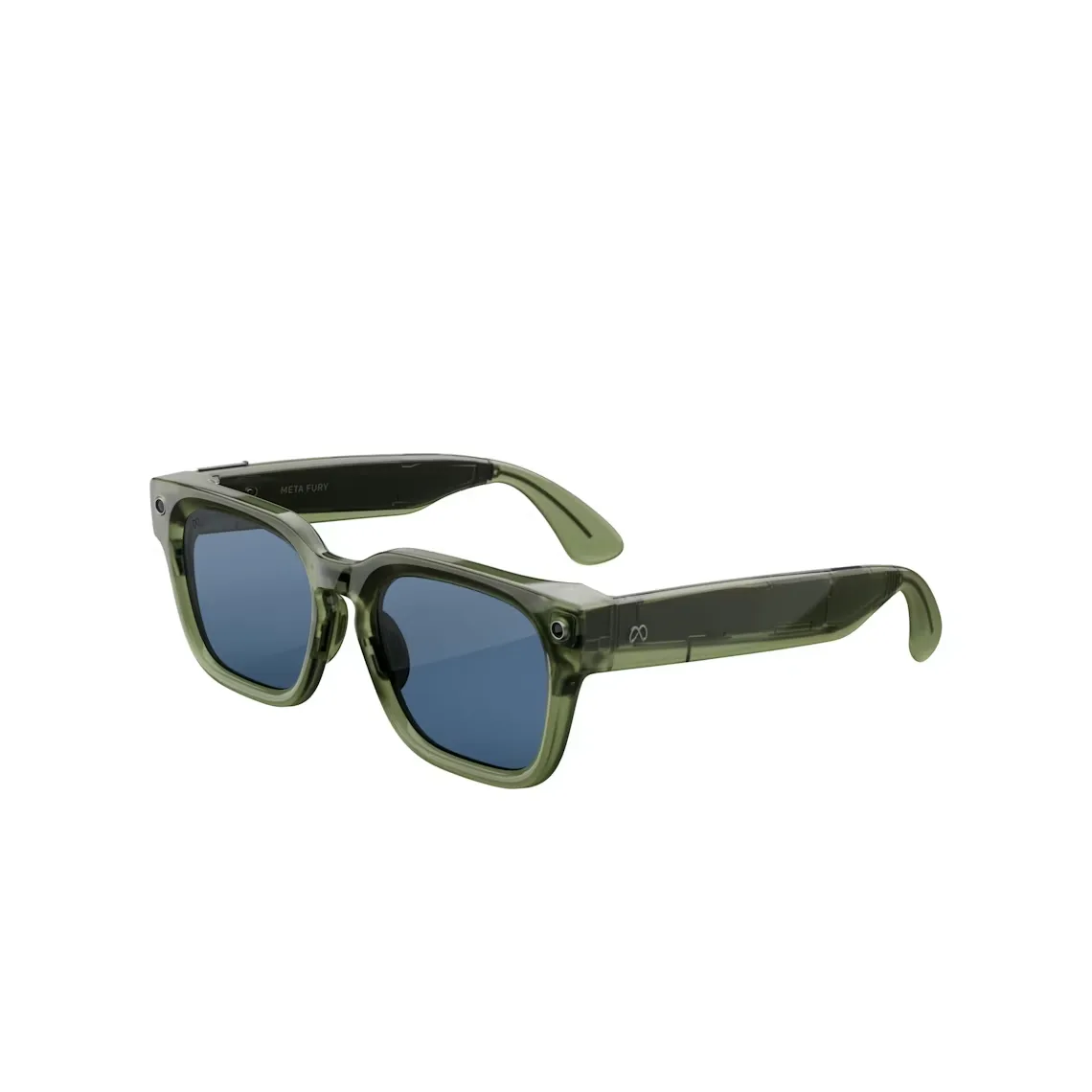 META FURY SMART AI GLASSESLIGHT BLUE ATLANTIC LENSES RACING GREEN 1001897-01