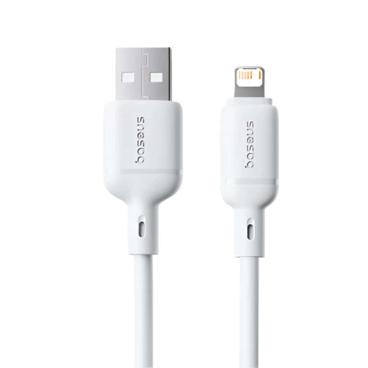 BASEUS SILKY SERIES FAST CHARGING CABLE USB A TO IP 2.4A 1M MOON WHITE P10377702213 thumbnail 2