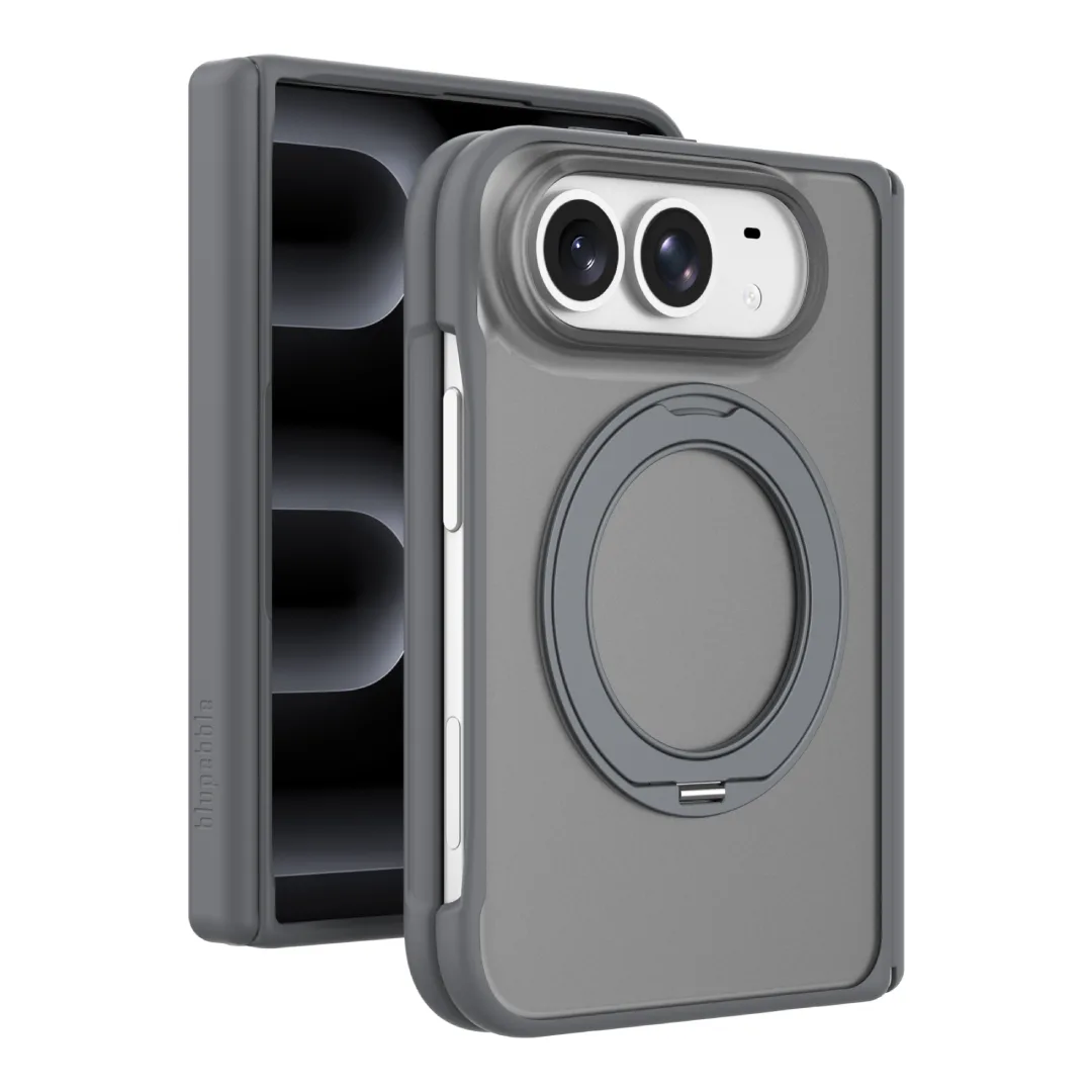 BLUPEBBLE IPHONE DUO RINGFLEX CASE WITH MAGSAFE GRAY BP-IPRFLXDUO-GY
