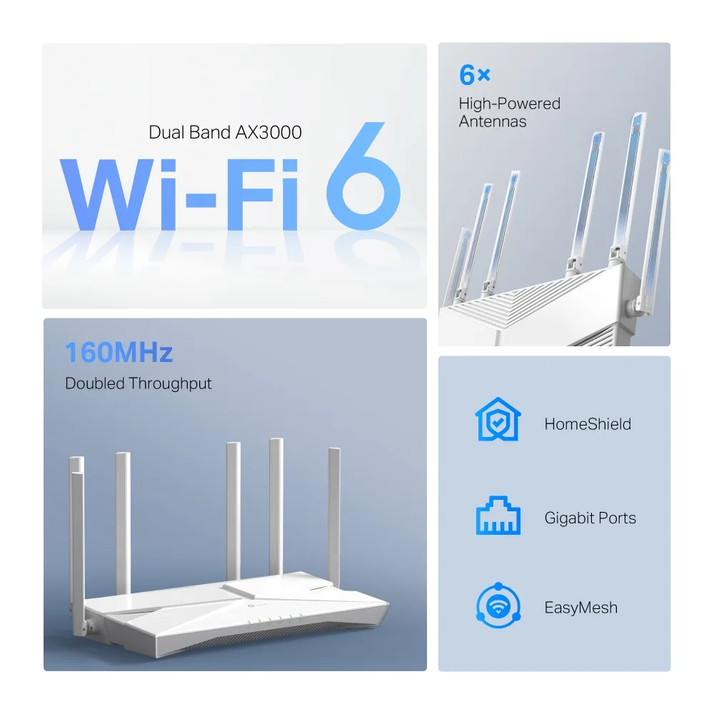 TP-LINK AX3000 DUAL BAND WI-FI-6 ROUTER ARCHER AX56 thumbnail 4
