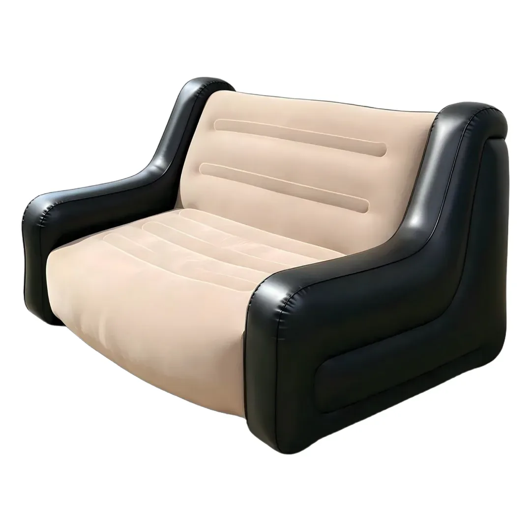 GREEN LION DOUBLE SEATER INFLATABLE SOFA BEIGE GNDBLINFSFBG