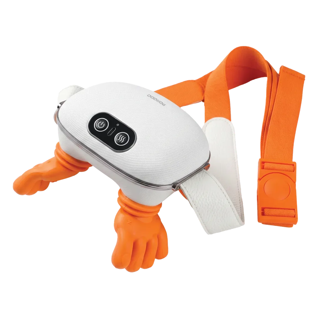 PORODO LIFESTYLE RELAXROBO II PORTABLE HEATING NECK MASSAGER WHITE-ORANGE PDLFSTN7OGWH