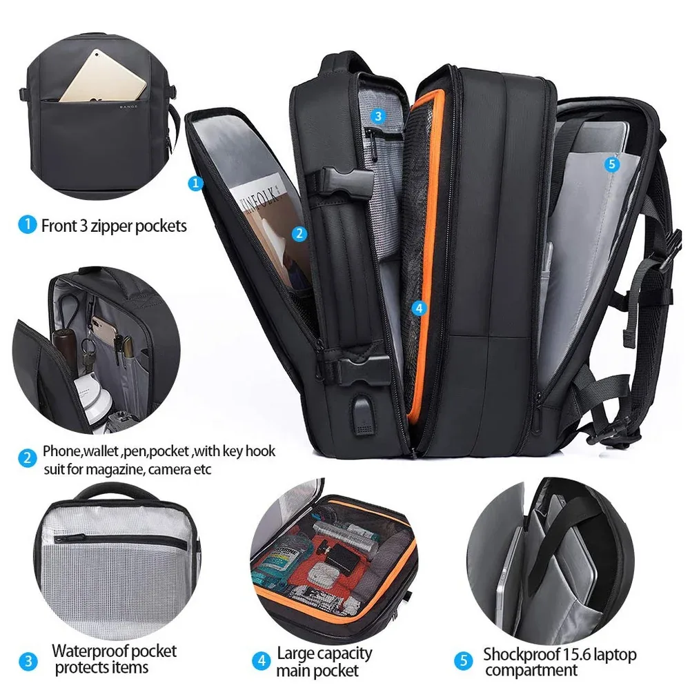 BANGE BACKPACK BLACK BG-1908 D thumbnail 5