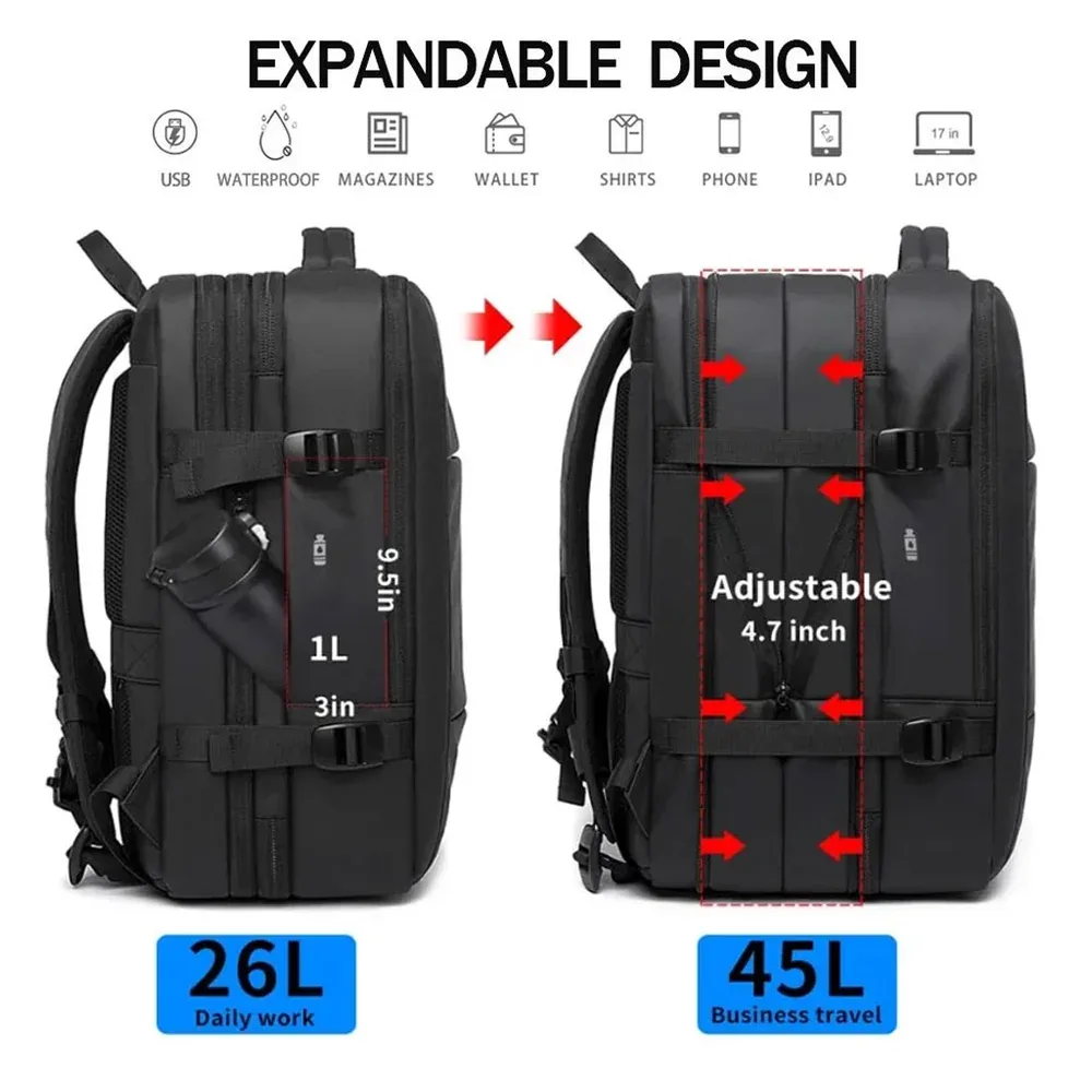BANGE BACKPACK BLACK BG-1908 D thumbnail 2