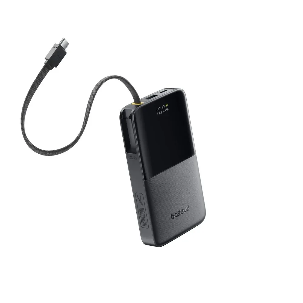 BASEUS ENERFILL FC51 BIPOW 2 PRO DIGITAL DISPLAY POWER BANK BUILT IN CABLE 10000MAH 22.5W COSMIC BLACK E0027600 thumbnail 3