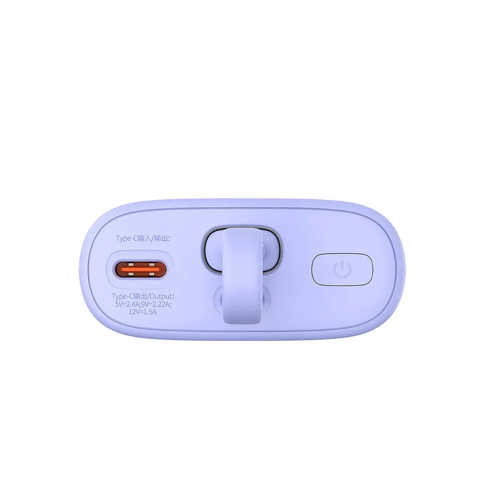 BASEUS POPSICLE FAST CHARGING POWER BANK TYPE C EDITION 5200MAH 20W NEBULA PURPLE P10055601513 thumbnail 4