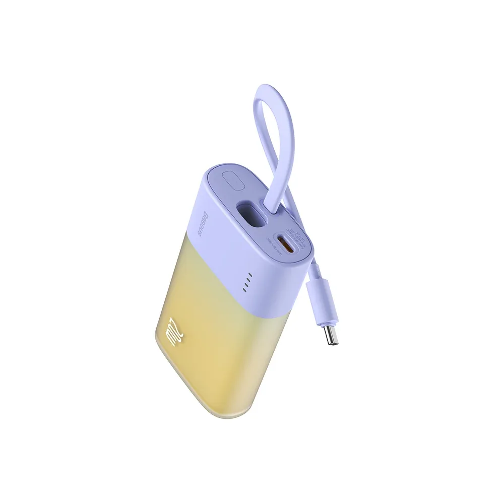 BASEUS POPSICLE FAST CHARGING POWER BANK TYPE C EDITION 5200MAH 20W NEBULA PURPLE P10055601513 thumbnail 6
