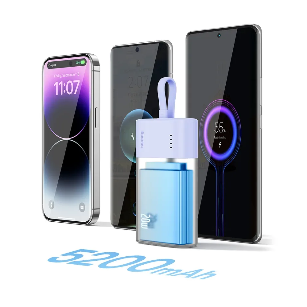 BASEUS POPSICLE FAST CHARGING POWER BANK TYPE C EDITION 5200MAH 20W NEBULA PURPLE P10055601513 thumbnail 8