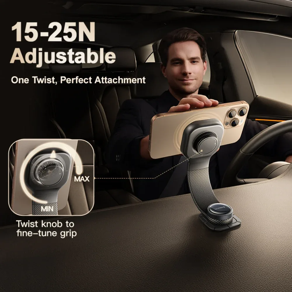 BASEUS PRIME TRIP C03 PRO MAGNETIC WIRELESS CAR CHARGER MOUNT STICK-ON TYPE C COSMIC BLACK C0013A01 thumbnail 7