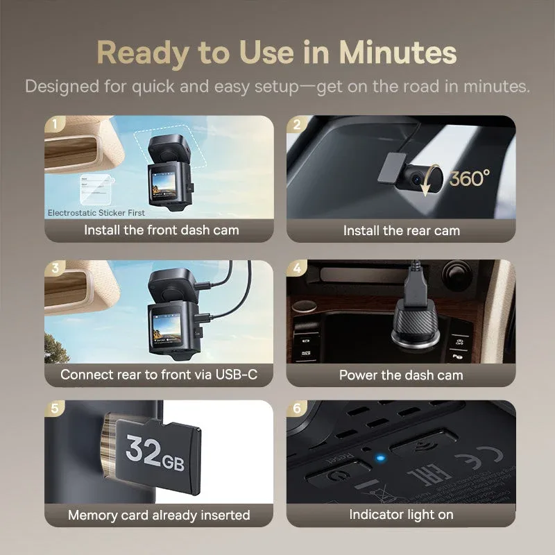 BASEUS PRIME TRIP SERIES DASHCAM FRONT 3K CAMERA COSMIC BLACK C10669000123 thumbnail 12