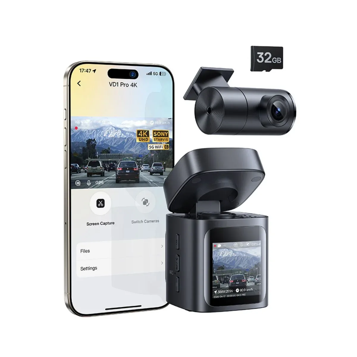BASEUS PRIME TRIP SERIES DASHCAM FRONT 3K CAMERA COSMIC BLACK C10669000123 thumbnail 6