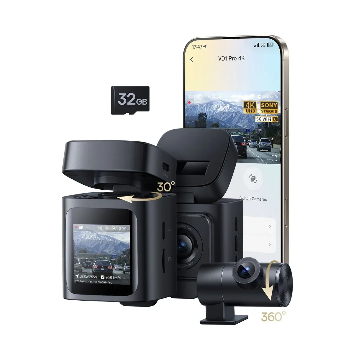 BASEUS PRIME TRIP SERIES DASHCAM FRONT 3K CAMERA COSMIC BLACK C10669000123 thumbnail 7