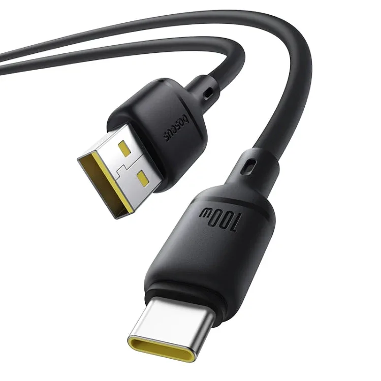BASEUS SILKY FAST CHARGING CABLE USB A TO USB C 3A 2M CLUSTER BLACK P10377703113 thumbnail 4