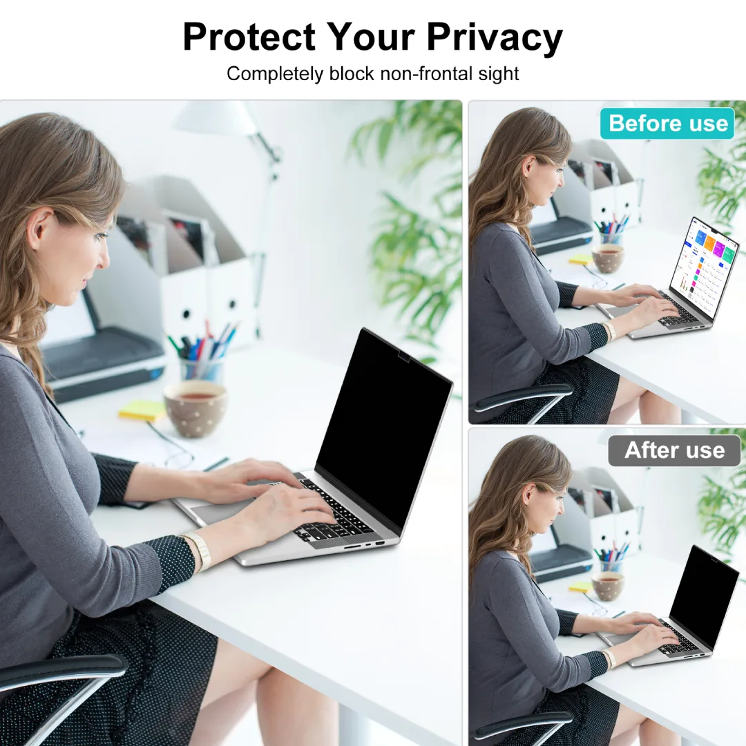 BLUPEBBLE MACBOOK AIR 15.3 INCH M2-M5 GRAPHENE SCREEN PROTECTOR PRIVACY BP-MAGPRVAIR15-PRV thumbnail 9