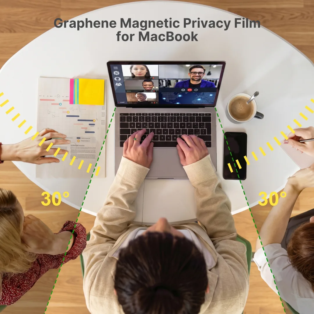 BLUPEBBLE MACBOOK AIR 15.3 INCH M2-M5 GRAPHENE SCREEN PROTECTOR PRIVACY BP-MAGPRVAIR15-PRV thumbnail 7