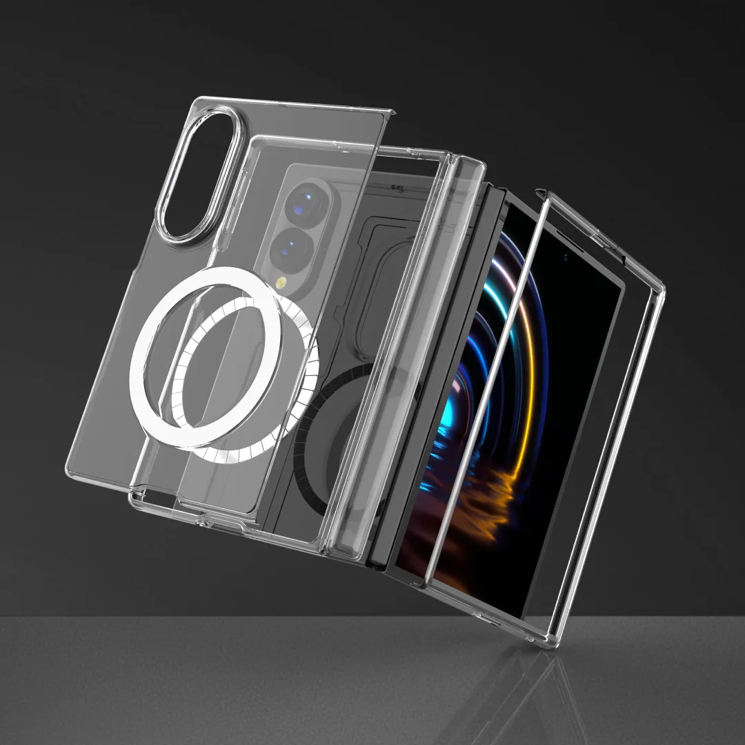 BLUPEBBLE SAMSUNG GALAXY FOLD 8 HYBRID MAG CASE CLEAR BP-SMHMFD8-CL thumbnail 3