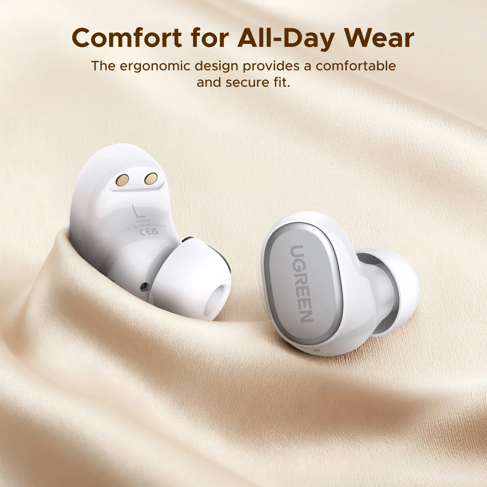UGREEN DOTS TRUE WIRELESS EARBUDS WHITE WS220 thumbnail 5