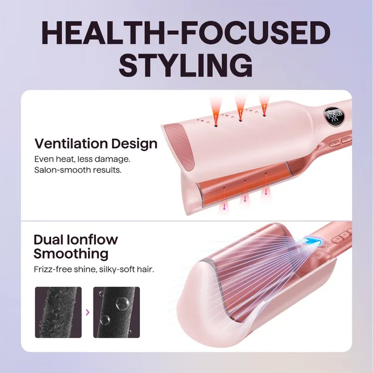 WAVYTALK POWER WAVE HAIR CRIMPING IRON BUNDLE PINK C5 thumbnail 5