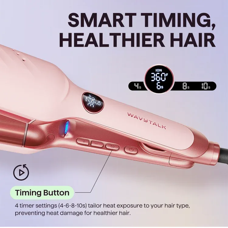 WAVYTALK POWER WAVE HAIR CRIMPING IRON BUNDLE PINK C5 thumbnail 6