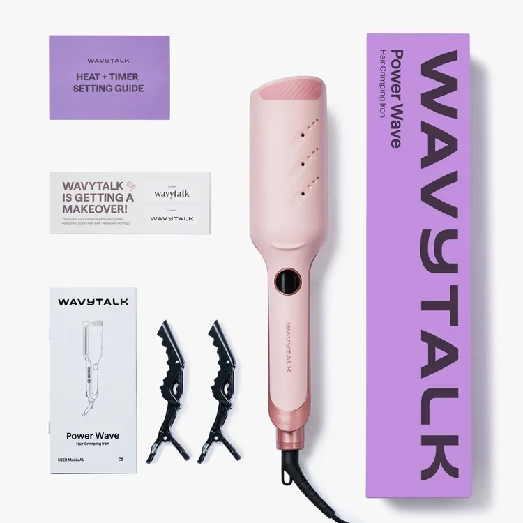 WAVYTALK POWER WAVE HAIR CRIMPING IRON BUNDLE PINK C5 thumbnail 9