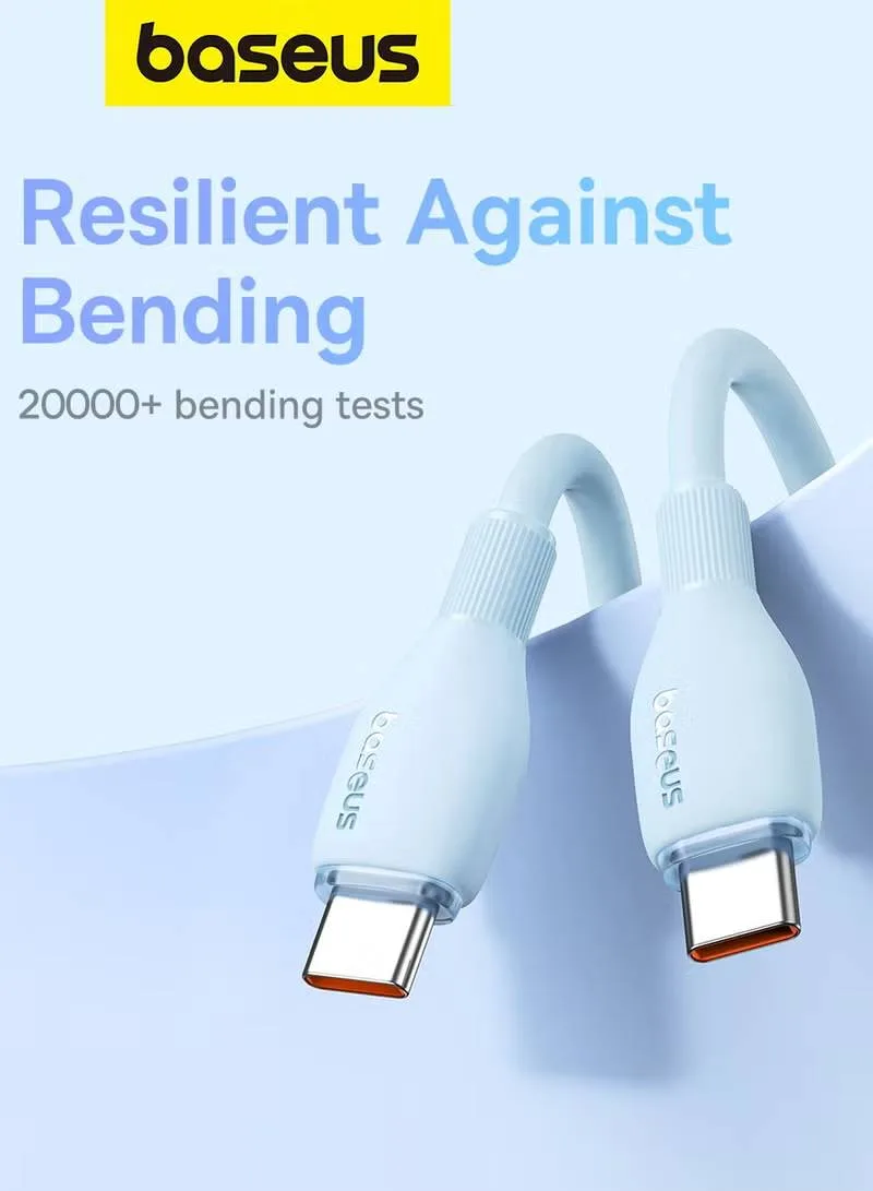 BASEUS PUDDING SERIES FAST CHARGING TYPE C TO TYPE C 100W CABLE 1.2M GALAXY BLUE P10355702311 thumbnail 5