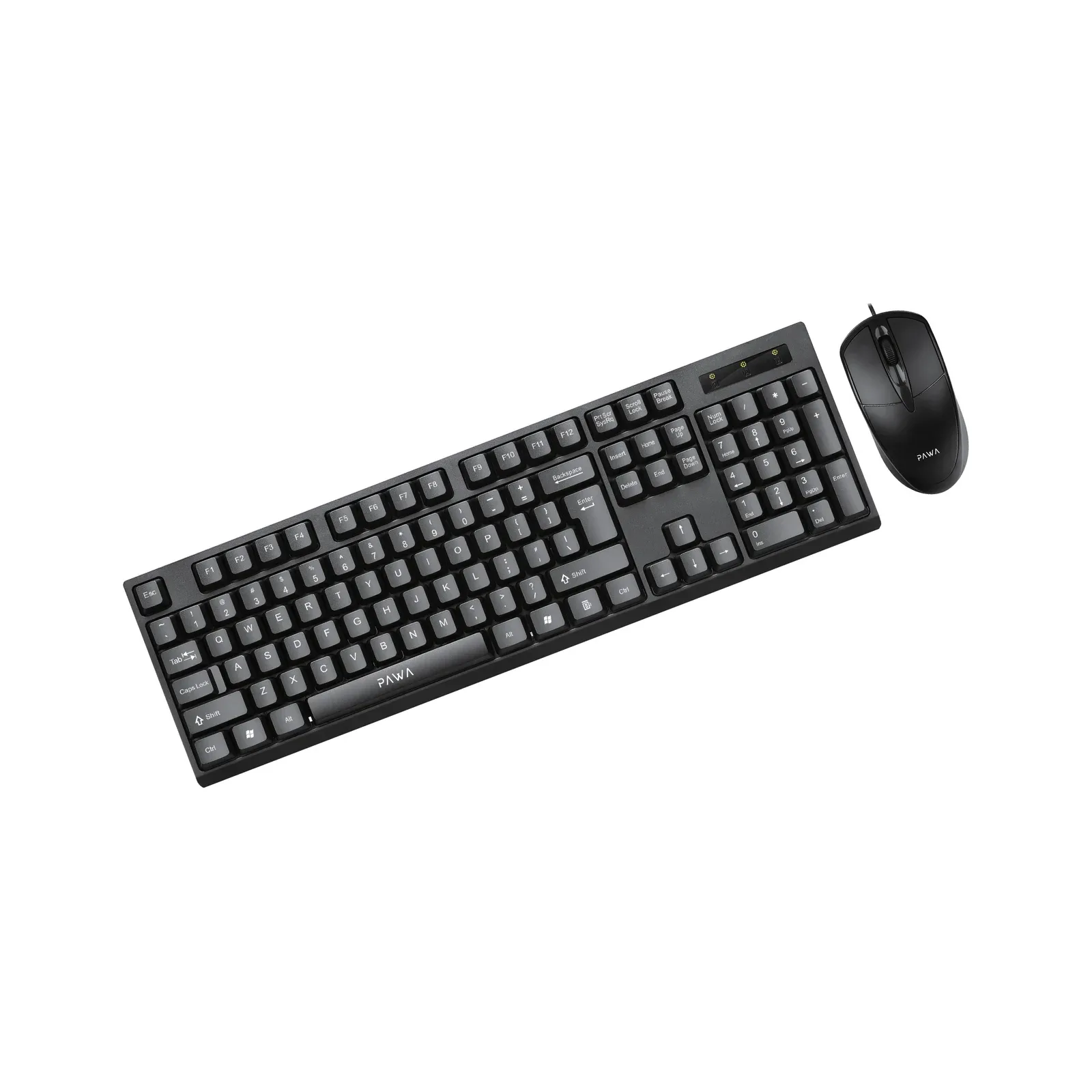 PAWA WIRED OFFICE KEYBOARD AND MOUSE SET BLACK PW-CMBWRKM5-BK