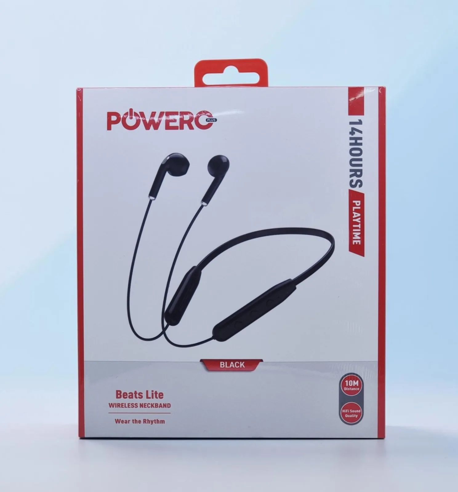 POWERO PLUS BEAT LITE WIRELESS NECKBAND BLACK PR-EBWR30-BK