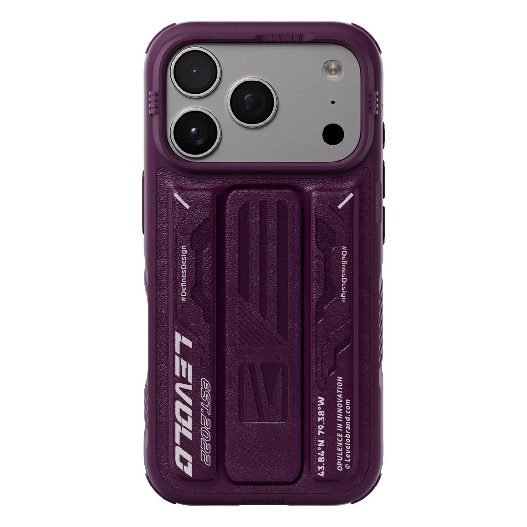 LEVELO IPHONE 18 PRO MAX MORPHIX DEFENDER MAGSAFE CASE WITH KICKSTAND BURGUNDY LVLMMRPDC18PMBUR