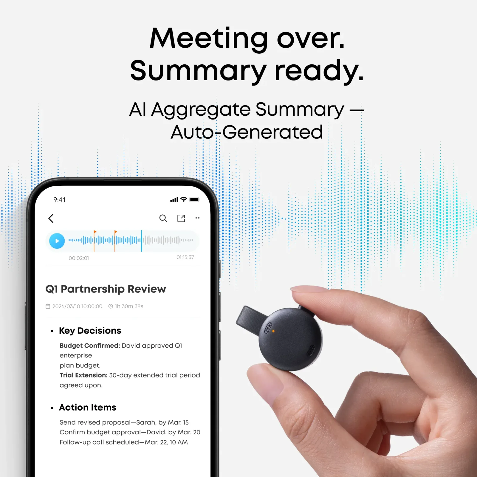 ANKER SOUNDCORE WORK PORTABLE AI VOICE RECORDER BLACK D3200H12 thumbnail 4