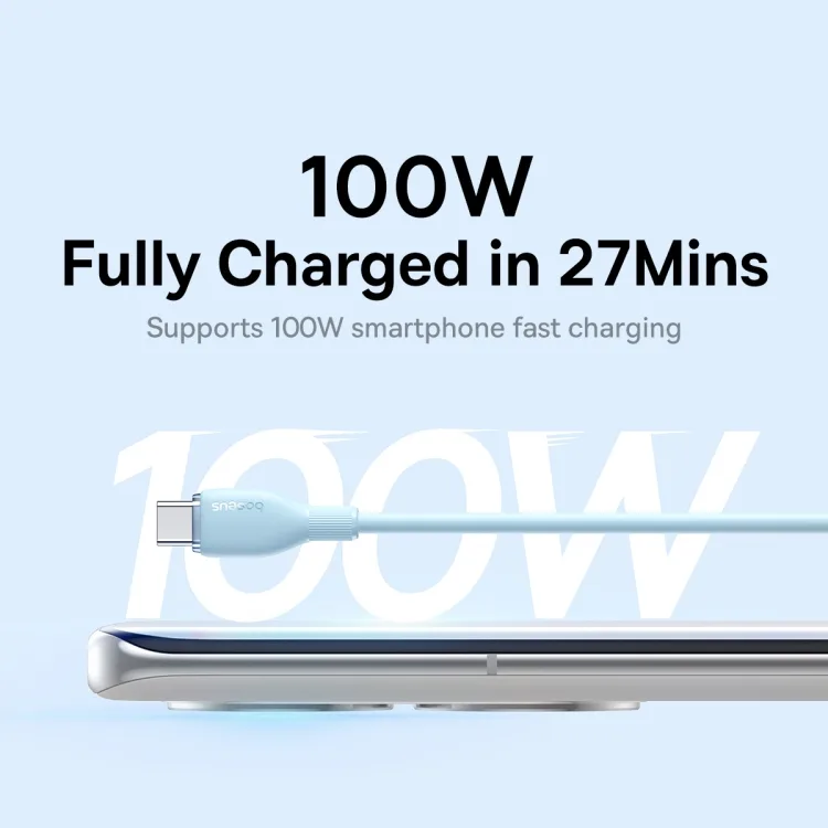 BASEUS PUDDING SERIES FAST CHARGING USB TO TYPE C 6A 100W CABLE 1.2M GALAXY BLUE P10355703311 thumbnail 5