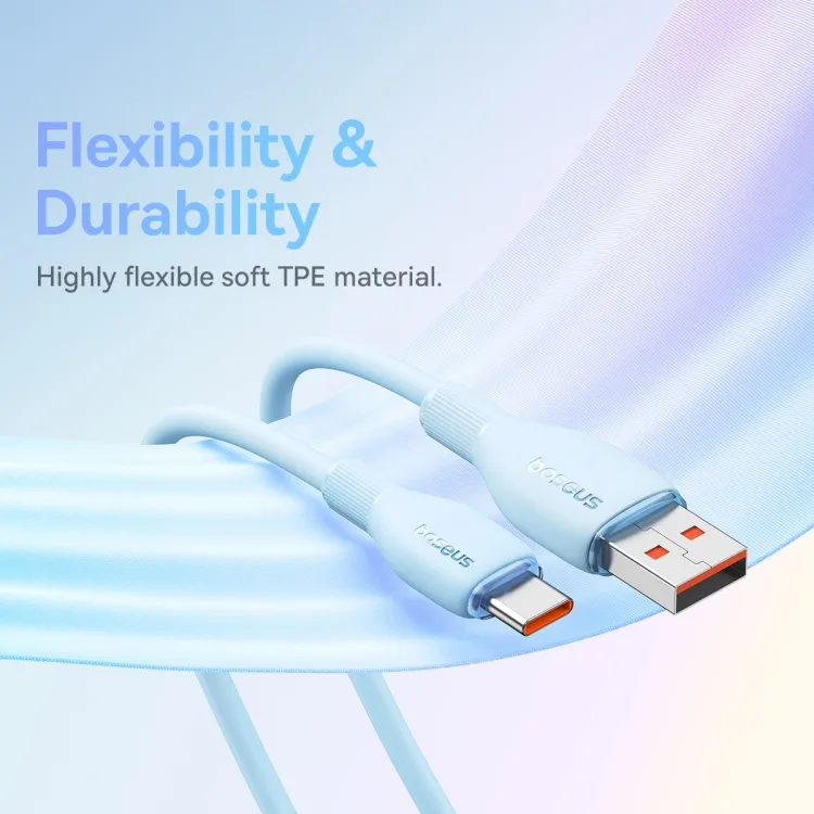 BASEUS PUDDING SERIES FAST CHARGING USB TO TYPE C 6A 100W CABLE 1.2M GALAXY BLUE P10355703311 thumbnail 7