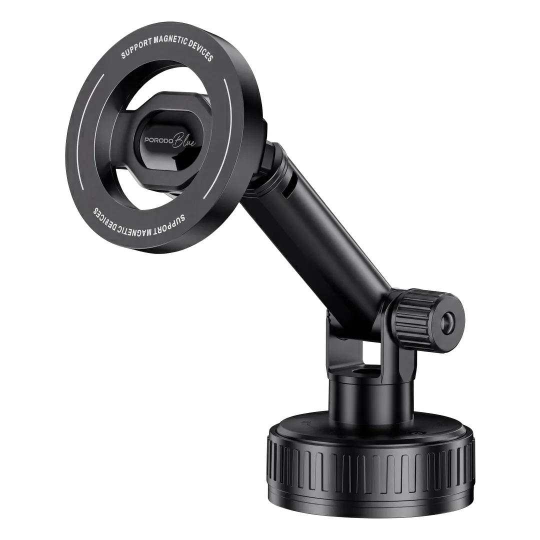 PORODO BLUE SUCTION CUP MAGNETIC CAR PHONE MOUNT BLACK PBTS02BK