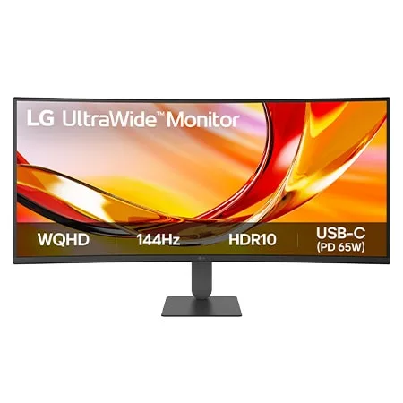 LG 34 INCH ULTRAWIDE WQHD CURVED GAMING MONITOR WITH USB-C 144HZ 34U640B