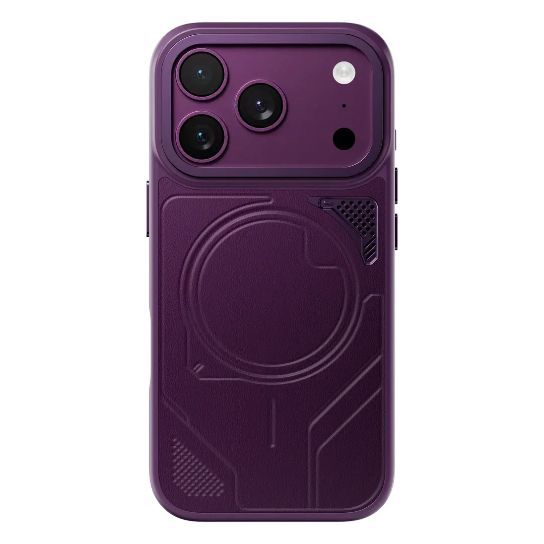 LEVELO IPHONE 18 PRO OPAL MAGSAFE LEATHER CASE HYBRID PC TPU CONSTRUCTION BURGUNDY LVLOPLMPUC18PBUR