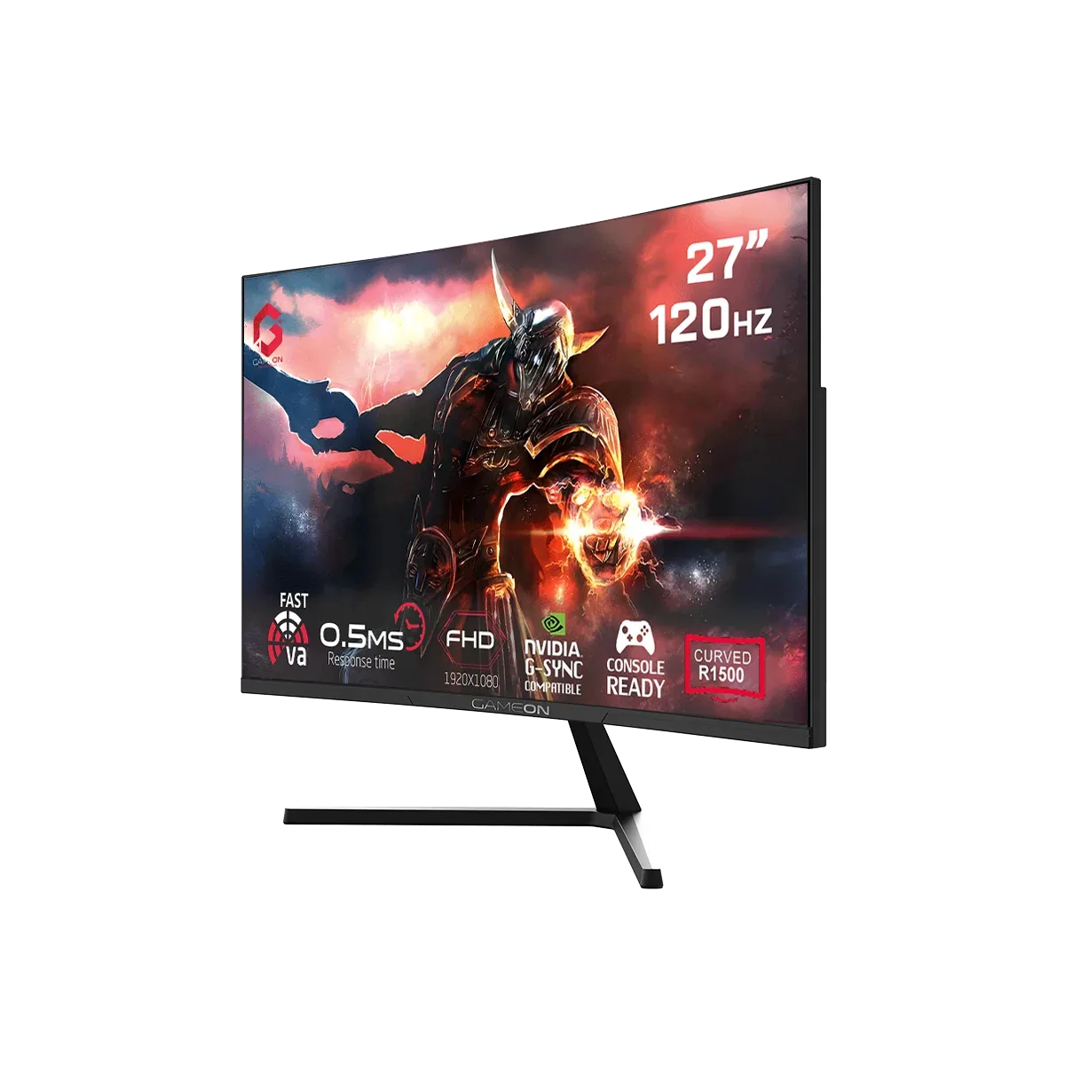 GAMEON  27 INCH FHD CURVED R1500 120HZ 0.5MS VA PANNEL GAMING MONITOR GC27F120VA thumbnail 9