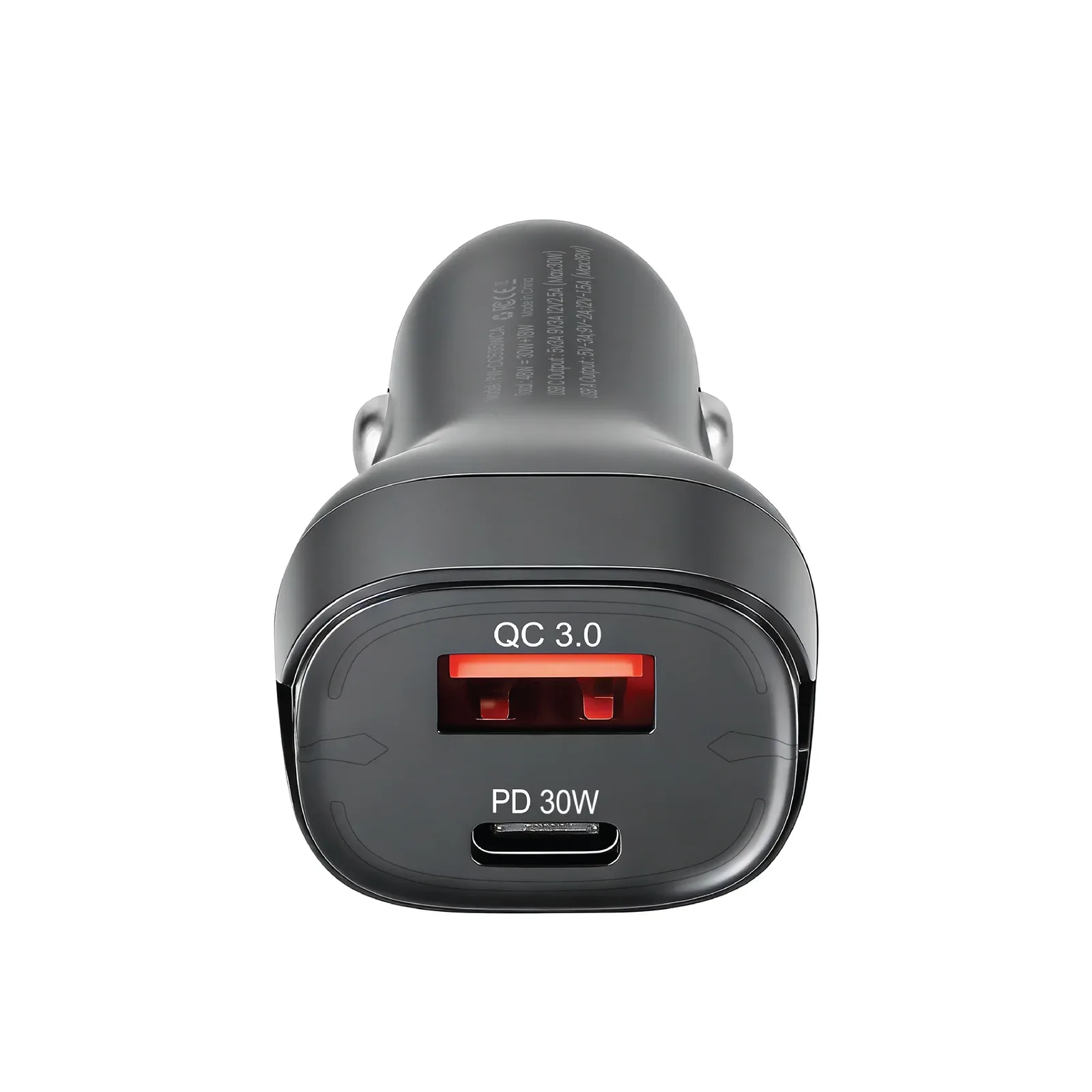 PAWA QUAD PRO DUAL PORT CAR CHARGER 48W WITH BRAIDED USB C TO USB C CABLE GREY PW-CC535WCC-GY thumbnail 3